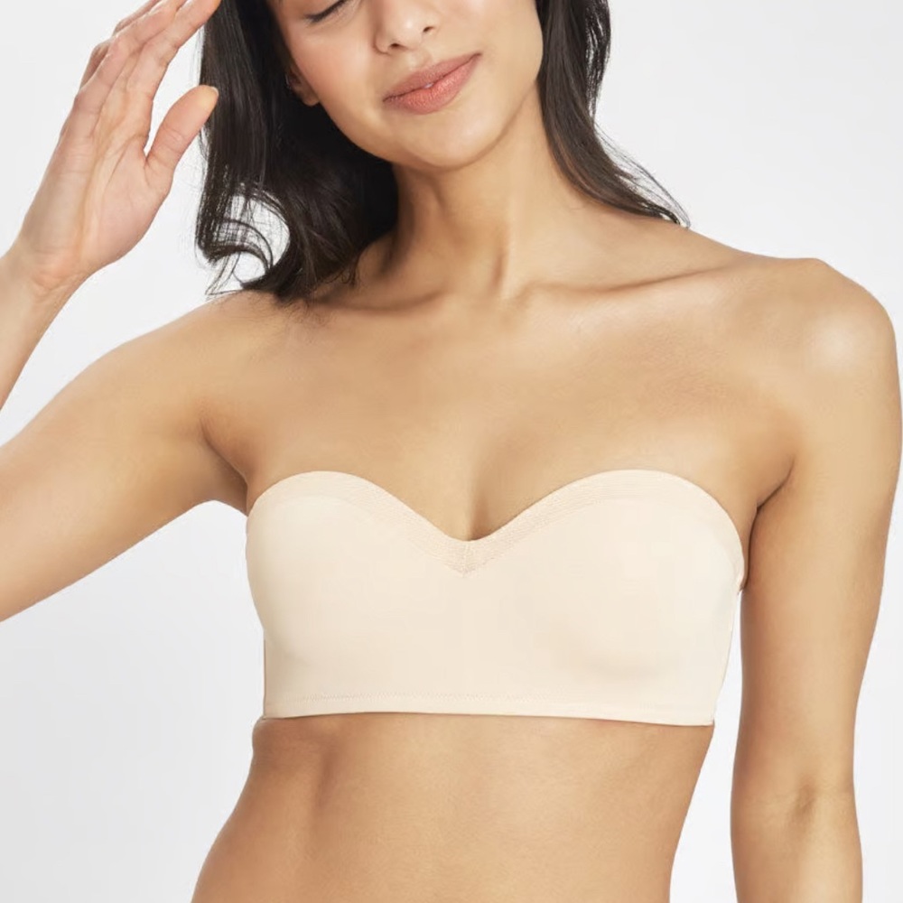 Lively - No Wire Strapless Bra - Sz 36D - Toasted Almond
